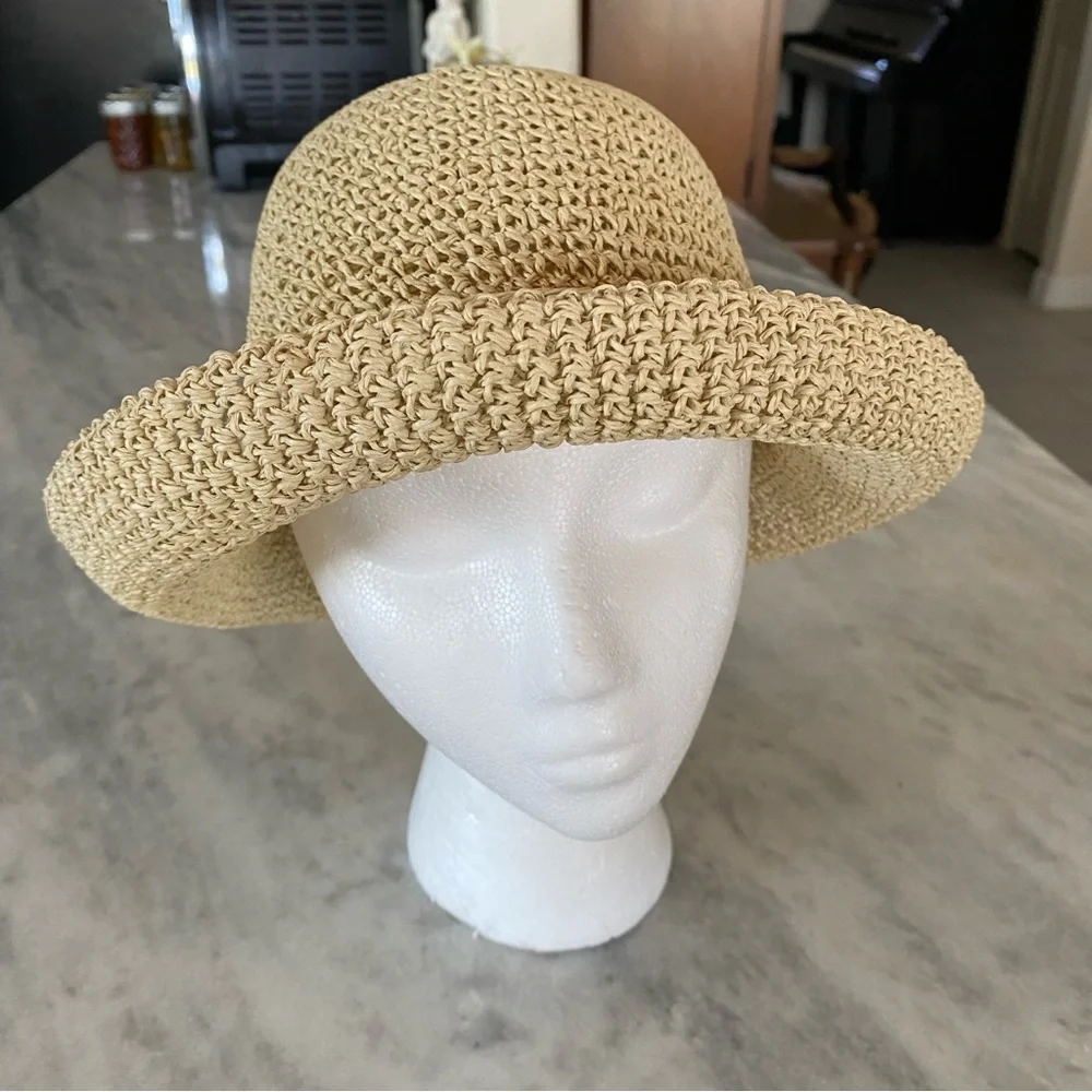 Cream Beige Straw Hat Gorgeous Summer Hat Sun Hat Beach Hat Neutral Color Hat